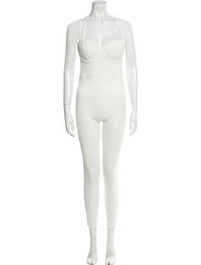 Pre-owned Adidas X Ivy Park Square Neckline Jumpsuit W/ Tags In Neutral