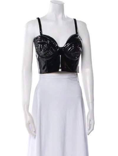Pre-owned Adidas X Ivy Park Square Neckline Sleeveless Crop Top W/ Tags In Black