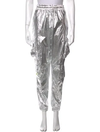 Pre-owned Adidas X Ivy Park Straight Leg Pants W/ Tags In Metallic/silver