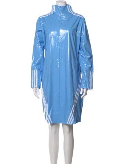 Pre-owned Adidas X Ivy Park Striped Midi Length Dress In Blue