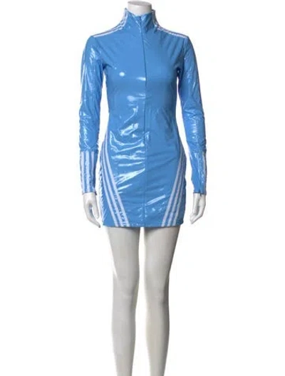 Pre-owned Adidas X Ivy Park Striped Mini Dress In Blue