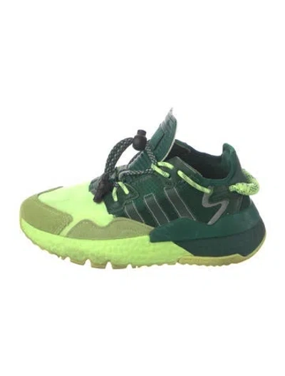 Pre-owned Adidas X Ivy Park Suede Chunky Sneakers In Green