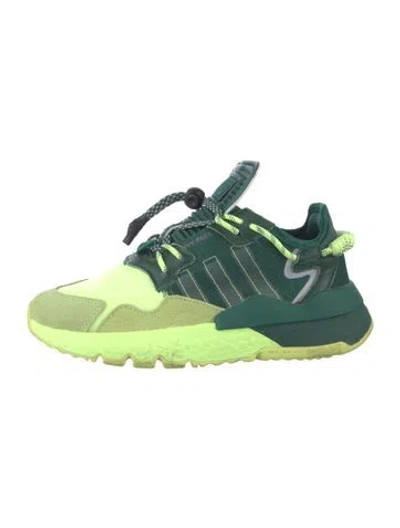 Pre-owned Adidas X Ivy Park Suede Colorblock Pattern Athletic Sneakers In Green