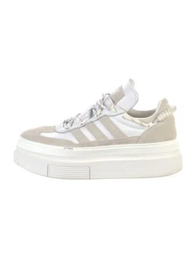 Pre-owned Adidas X Ivy Park Suede Colorblock Pattern Sneakers In Neutral