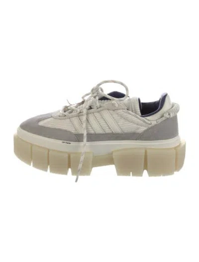 Pre-owned Adidas X Ivy Park Suede Colorblock Pattern Sneakers In Neutral