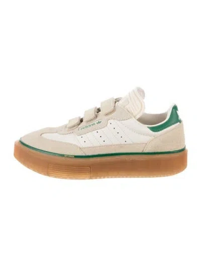 Pre-owned Adidas X Ivy Park Suede Sneakers In Neutrals/white