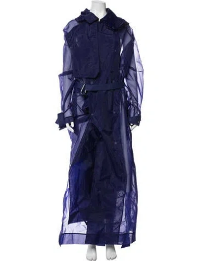 Pre-owned Adidas X Ivy Park Trench Coat W/ Tags In Blue