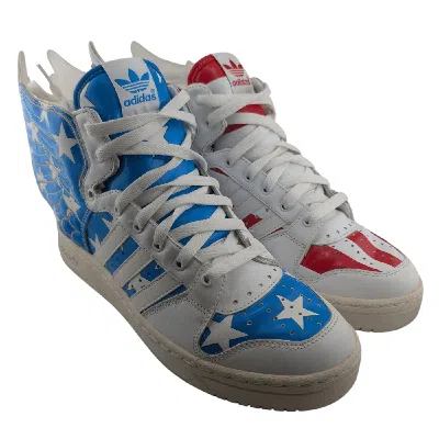 Pre-owned Adidas X Jeremy Scott Adidas Wings 2.0 American Usa Flag Shoes