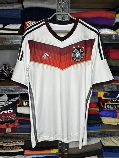 Pre-owned Adidas X Jersey 2014 Adidas Deutschland Germany Blokecore Football Shirt In White