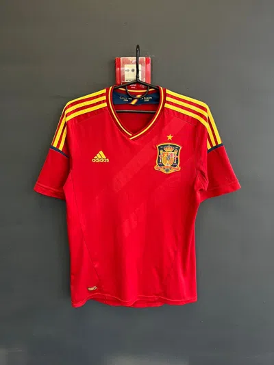 Pre-owned Adidas X Jersey Adidas Spain 2011 2012 Home Football Shirt Soccer Jersey In Red