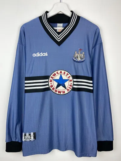 Pre-owned Adidas X Jersey New Castle United 1996 Long Sleeve Soccer Jersey Football Shirt In Blue Navy