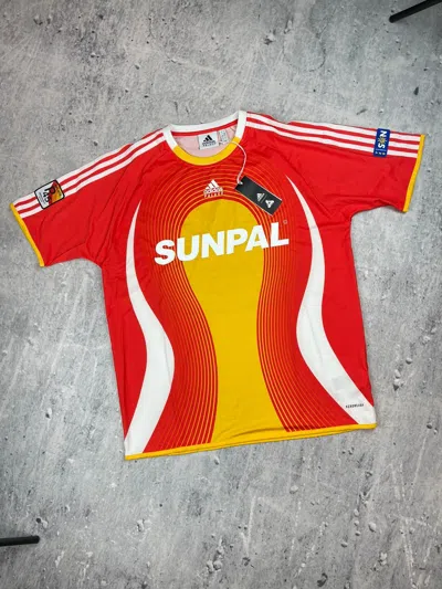 Pre-owned Adidas X Jersey Palace X Adidas Sunpal Orange Tee Jersey Tri-ferg Logo