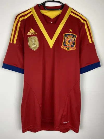 Pre-owned Adidas X Jersey Spain 2013 Fifa World Champions Soccer Jersey Football Shirt In Red