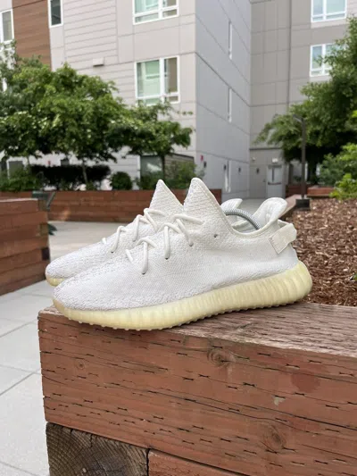 Pre-owned Adidas X Kanye West Adidas Yeezy Boost 350 V2 Shoes In White