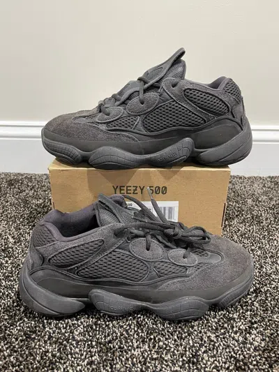 Pre-owned Adidas X Kanye West X Yeezy 500 Utility Black Shoes