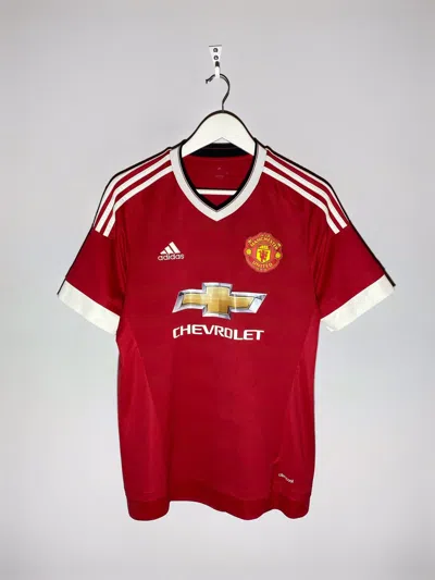 Pre-owned Adidas X Manchester United Adidas 2015/16 Home Jersey Y2k Drill Bloke In Red