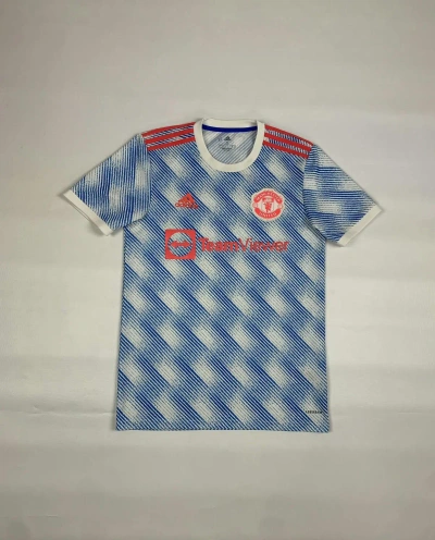 Pre-owned Adidas X Manchester United Adidas Manchester United Soccer Jersey 2021 2022 In Blue/white