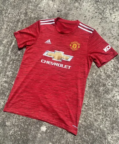 Pre-owned Adidas X Manchester United Adidas Manchester United Soccer Jersey Streetwear Style In Red