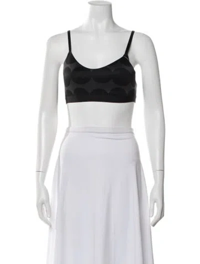 Pre-owned Adidas X Marimekko Graphic Print Scoop Neck Sports Bra In White