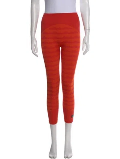Pre-owned Adidas X Marimekko Patterned Skinny Leg Pants In Orange