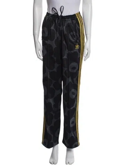 Pre-owned Adidas X Marimekko Printed Wide Leg Pants In Yellow