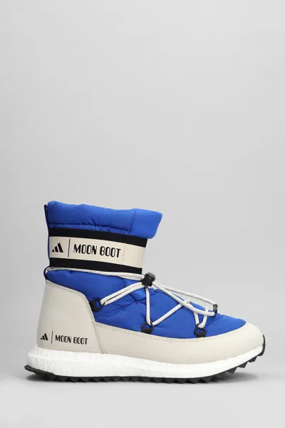 Adidas X Moon Boot Moonboost High Low Heels Ankle Boots In Blue