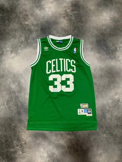 Pre-owned Adidas X Nba Vintage Adidas Nba Celtics Bird 33 Jersey Tee Shirt Size M In Green