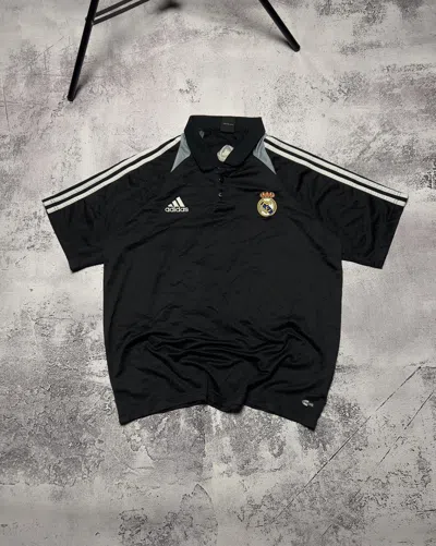 Pre-owned Adidas X Real Madrid 2004 2005 Home Adidas Soccer Jersey Vintage In Black