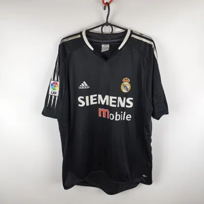 Pre-owned Adidas X Real Madrid Adidas Real Madrid 2004 2005 Away Jersey Soccer In Black