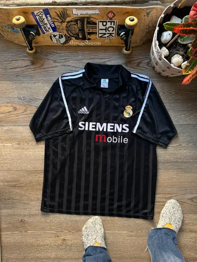 Pre-owned Adidas X Real Madrid Jersey Adidas Real Madrid 2001 R.carlos In Black