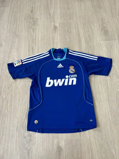 Pre-owned Adidas X Real Madrid Vintage Adidas Real Madrid Soccer Jersey In Blue