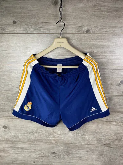 Pre-owned Adidas X Real Madrid Vintage Shorts Nike Real Madrid Y2k Size L In Blue