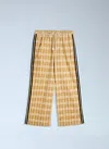 Adidas X Sftm Check Logo Motif Track Pants In Brown