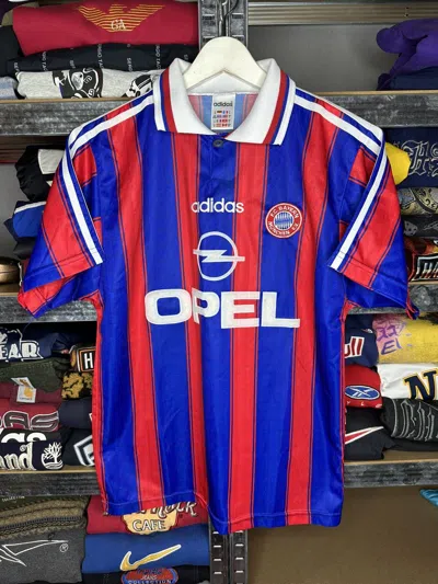 Pre-owned Adidas X Soccer Jersey 1995/1997 Bayern Munich Adidas Vintage Football Shirt Opel In Red