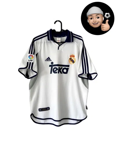 Pre-owned Adidas X Soccer Jersey 2000 2001 Real Madrid Adidas Retro Vintage Soccer Jersey In White