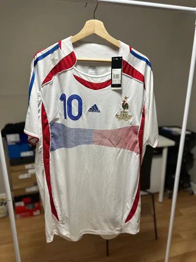 Pre-owned Adidas X Soccer Jersey 2006 France Zidane 10 Jersey In White