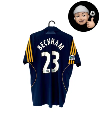 Pre-owned Adidas X Soccer Jersey 2007 2008 La Galaxy Beckham Adidas Vintage Home Away Jersey In Blue