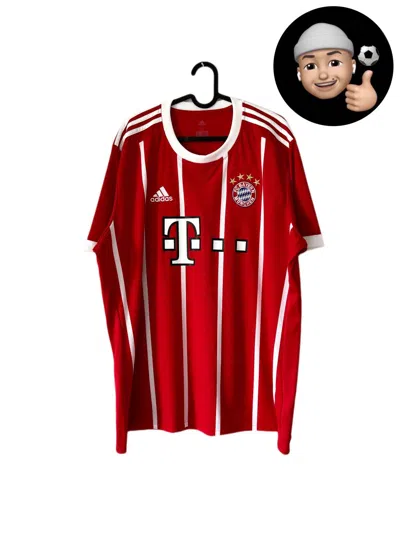 Pre-owned Adidas X Soccer Jersey 2017 2018 Bayern Munich Germany Adidas Home Soccer Jersey In Red