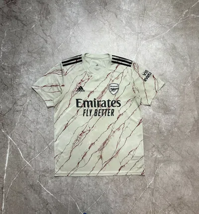 Pre-owned Adidas X Soccer Jersey 2020 Match Issue Arsenal Adidas Away Soccer Jersey In Beige