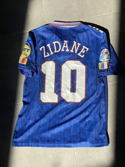 Pre-owned Adidas X Soccer Jersey 90's Adidas France 10 Zidane Vintage Soccer Jersey In Navy