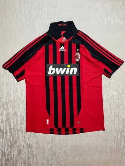 Pre-owned Adidas X Soccer Jersey Ac Milan 2007 2008 Home Soccer Football Shirt Jersey Kit Tee In Red