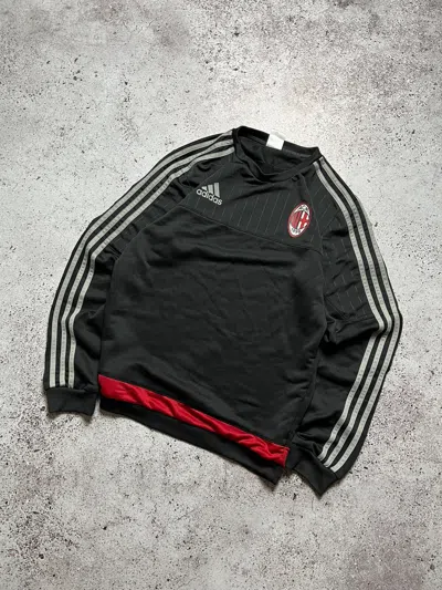 Pre-owned Adidas X Soccer Jersey Ac Milan Adidas 2015/2016 Football Soccer Training Top In Black