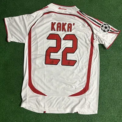 Pre-owned Adidas X Soccer Jersey Ac Milan Kaka Ucl Final Soccer Jersey Short Sleeve Size : Xl In White