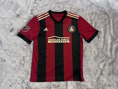 Pre-owned Adidas X Soccer Jersey Adidas 2017 Atlanta United Fc Jersey In Black/red