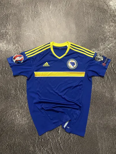 Pre-owned Adidas X Soccer Jersey Adidas Bosnia I Hercegovina 2015 Jersey In Blue