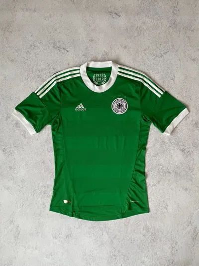 Pre-owned Adidas X Soccer Jersey Adidas Germany National Team 2012 Away Soccer Kit Jersey In Green
