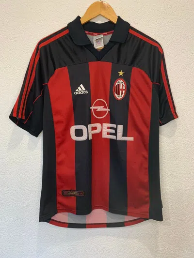 Pre-owned Adidas X Soccer Jersey Adidas Milan 2000/2001 Home Kit Soccer Jersey In Red