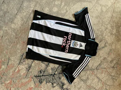 Pre-owned Adidas X Soccer Jersey Adidas Newcastle 2007 Home Jersey In Black White