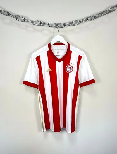 Pre-owned Adidas X Soccer Jersey Adidas Olympiacos 2017-18 Home Football Shirt Soccer Jersey In White