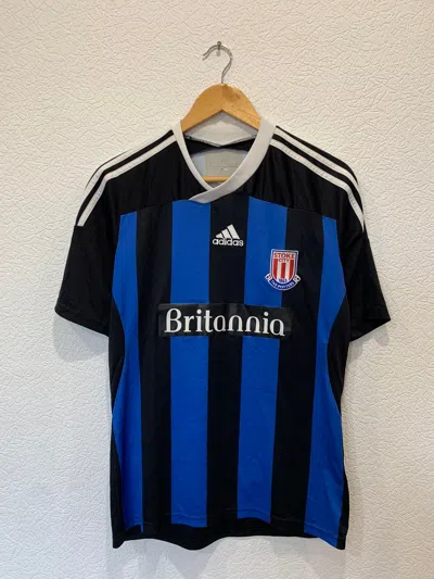 Pre-owned Adidas X Soccer Jersey Adidas Stoke City 2011/2012 Away Kit Soccer Jersey Blokecore In Blue